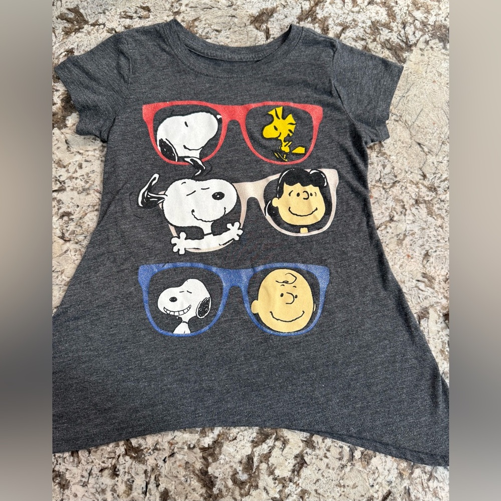 Peanuts Girls Graphic T-Shirt - Gray sz S
